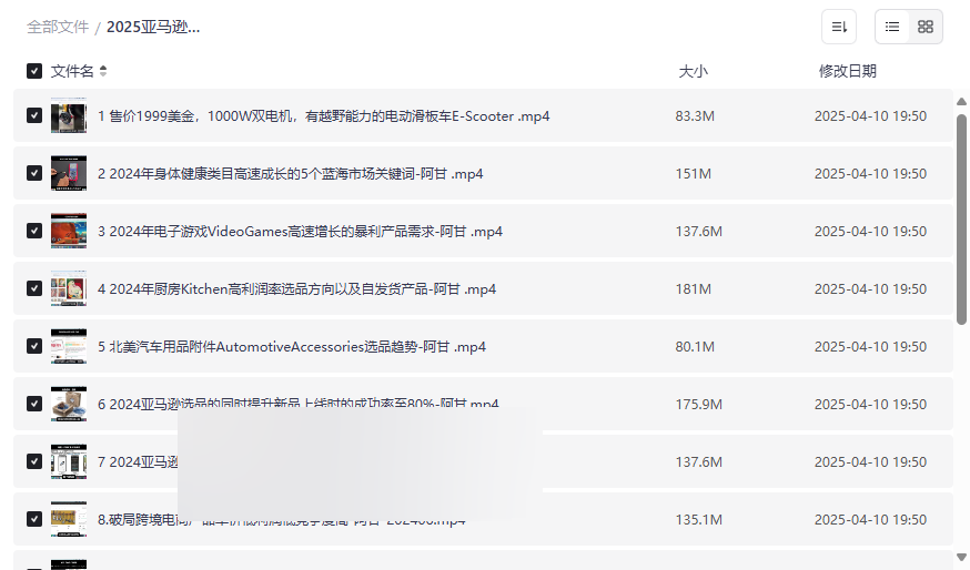 《2025亚马逊跨境电商选品案例》免费网盘资源下载蓝海市场与高利润策略全解析-云盘资源分享