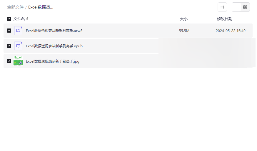 《Excel数据透视表从新手到高手》免费网盘资源下载多格式电子书+实战案例-云盘资源分享
