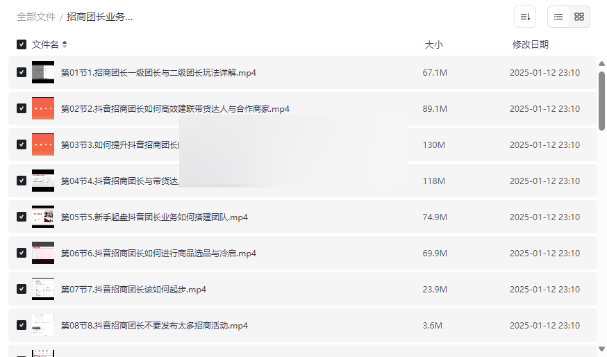 《抖音招商团长业务提升实战教程》免费网盘资源下载-云盘资源分享