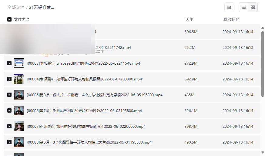 《21天手机摄影意境提升营》全套网盘资源免费下载-云盘资源分享