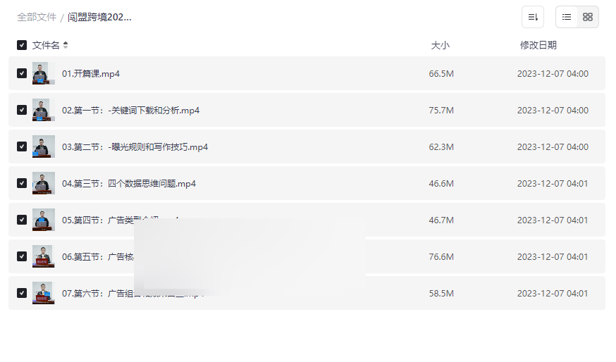 《2023亚马逊新品推广实战课》免费网盘资源下载-闯盟跨境开年大课-云盘资源分享