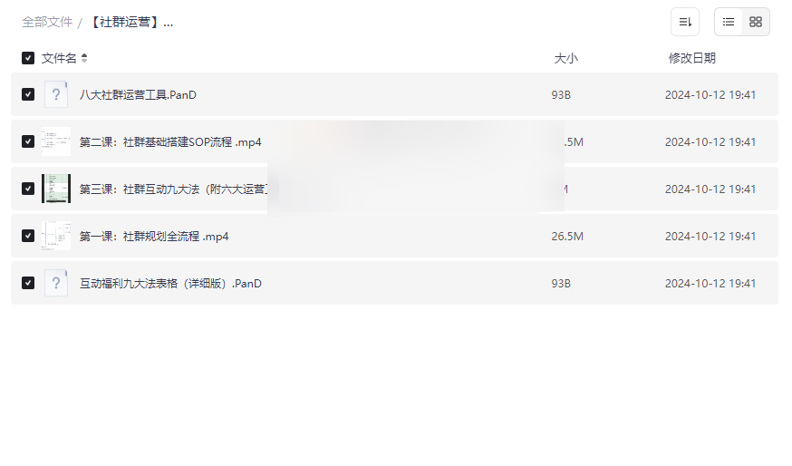 《社群运营保姆式教程》免费网盘资源下载:九大互动法+工具包+SOP流程-云盘资源分享