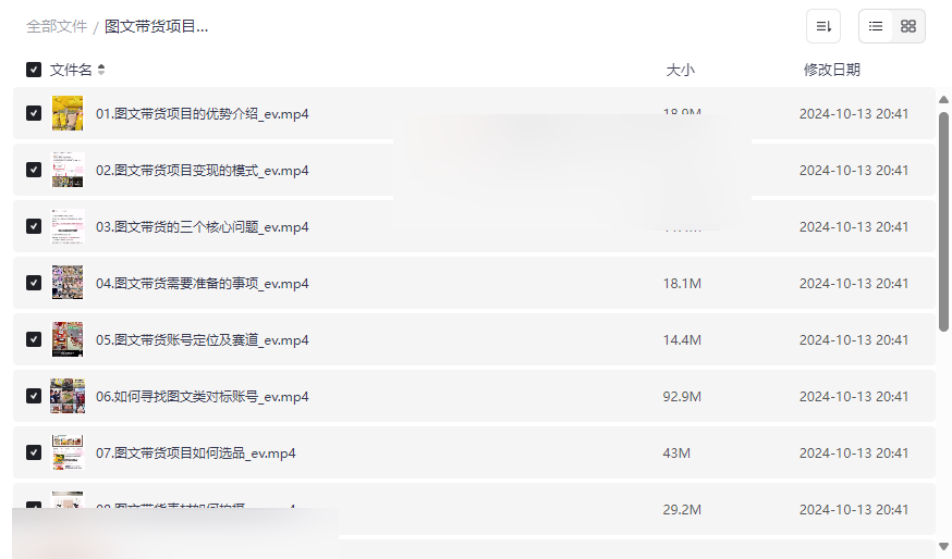 《图文带货项目速成1.0》全套实战课程网盘资源下载-云盘资源分享