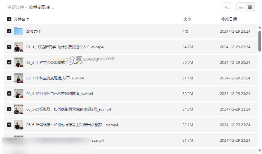 《流量变现·IP实战训练营》完整课程资源网盘下载-云盘资源分享