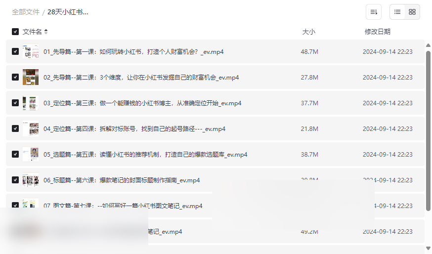 《28天小红书博主IP特训营(第3期)》实战课程资源免费下载-云盘资源分享