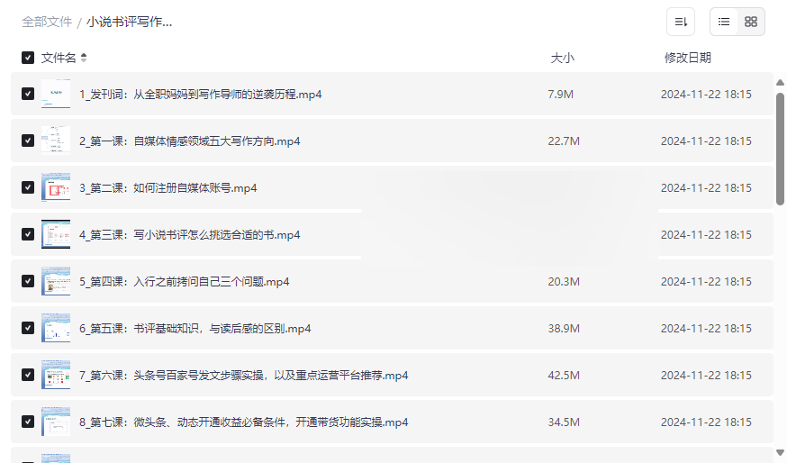 《小说书评写作及自媒体运营课》实战变现资源包免费下载-云盘资源分享