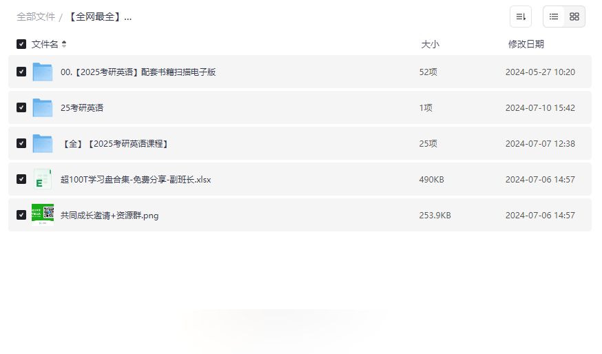 《2025考研英语全套资料》免费网盘资源下载|名师课程+历年真题+电子书-云盘资源分享