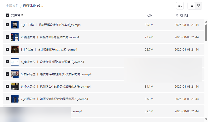 《设计师自媒体IP起号实战班》免费网盘资源下载抖音小红书运营全攻略-云盘资源分享