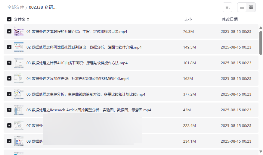 《科研数据处理与论文作图教程》41节视频课程网盘资源下载-云盘资源分享