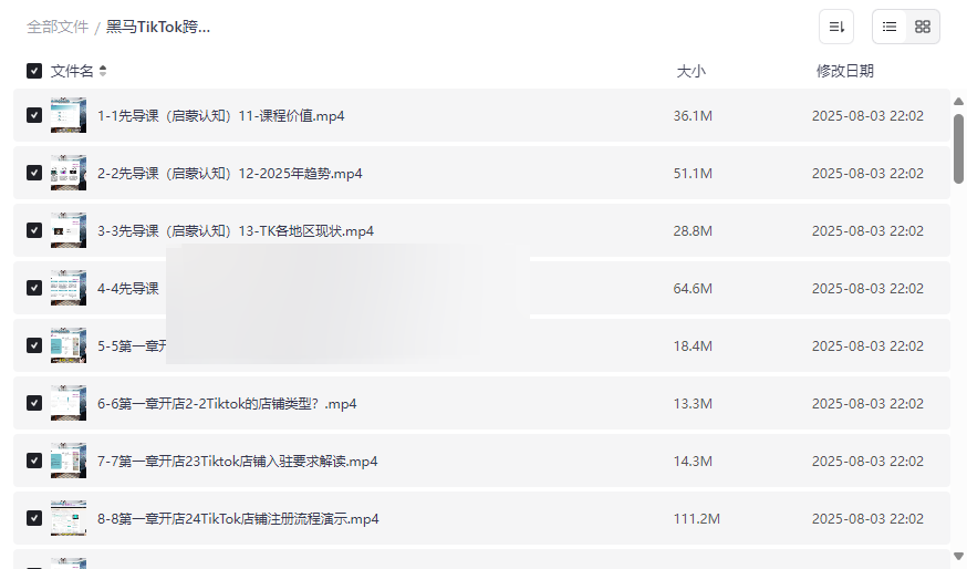 《黑马TikTok跨境电商实战训练营》零基础快速变现网盘资源下载-云盘资源分享