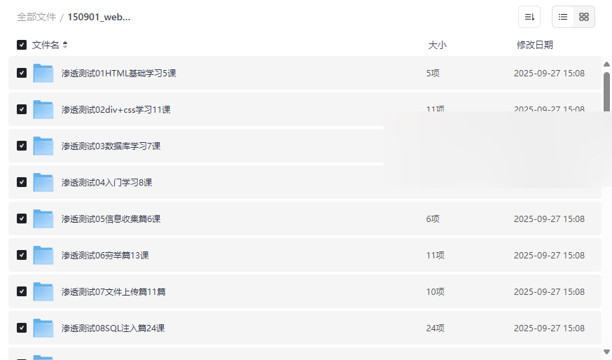 《Web安全渗透测试内部培训》全套网盘资源下载-云盘资源分享