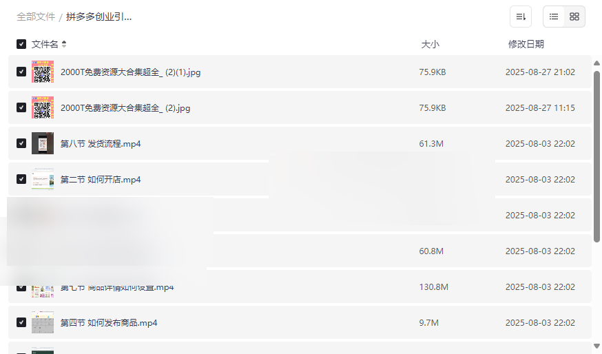 《拼多多创业引流项目》全流程视频教程与变现方法网盘资源下载-云盘资源分享