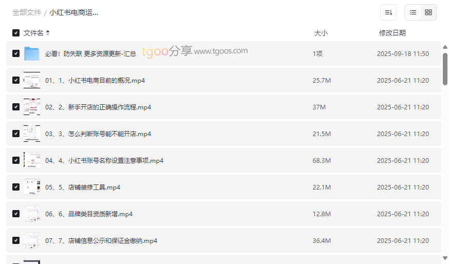 《小红书电商运营全流程实操课程》免费网盘资源下载-云盘资源分享