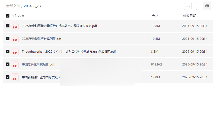 《2025前沿行业洞察报告》免费网盘资源下载零售趋势/供应链创新/技术发展/人口结构/新能源产业权威分析-云盘资源分享