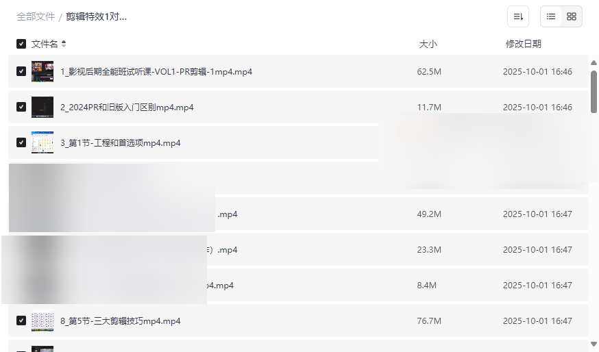 《剪辑特效1对1就业营实操》2024最新PR教程网盘资源下载-云盘资源分享