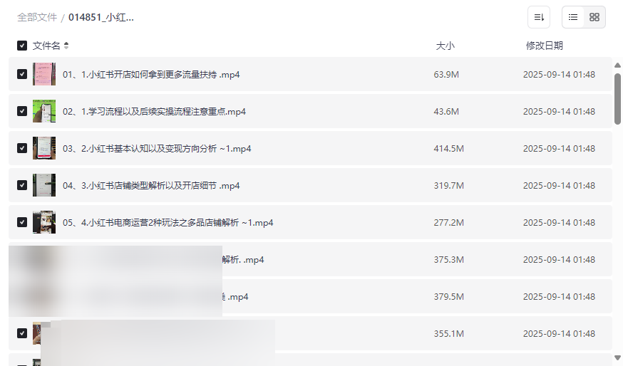 《小红书电商运营课程》从零基础到高阶实操网盘资源合集-云盘资源分享
