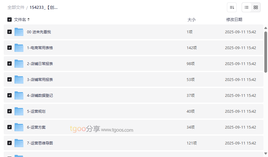 《电商运营表格大全》专业网盘资源免费下载-云盘资源分享