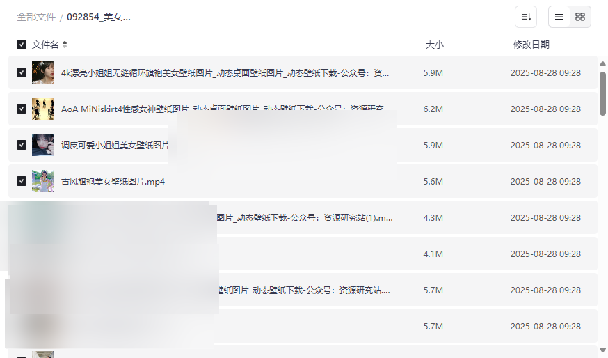 《美女动态壁纸合集》80张4K超清免费下载旗袍热舞治愈全风格-云盘资源分享
