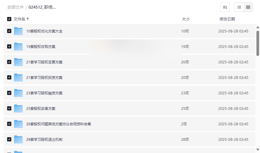 《企业股权管理全流程资料包》职场HR必备资源下载-云盘资源分享