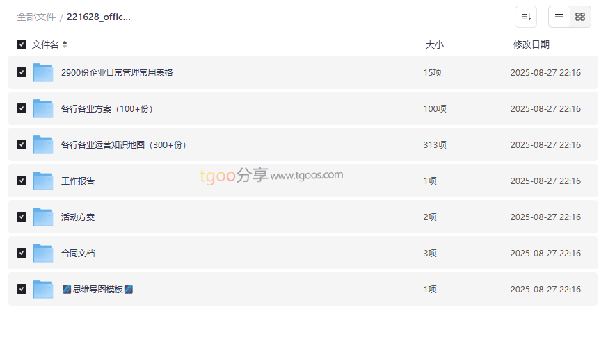 《Office办公模板大全》2900+企业表格与运营工具免费下载-云盘资源分享