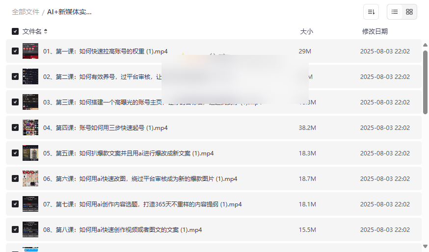 《AI+新媒体实操课》全套实操资源免费下载|账号运营+AI内容创作+引流变现-云盘资源分享