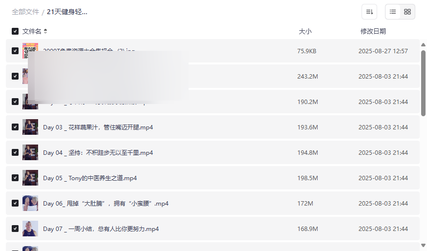 《21天健身轻食计划》完整跟练视频+营养指南网盘资源下载-云盘资源分享