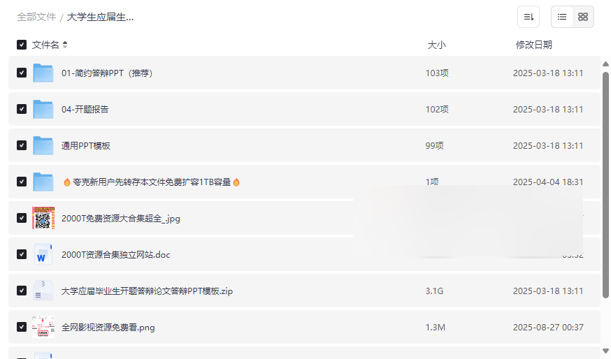《大学生答辩PPT模板合集》300+套简约学术风网盘资源下载-云盘资源分享