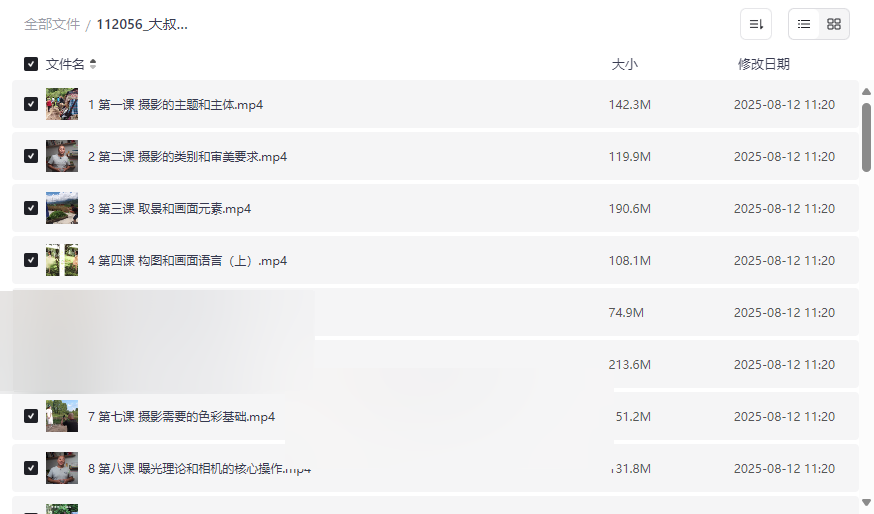 《大叔教你成为手机摄影大神》系统课程网盘资源下载-云盘资源分享