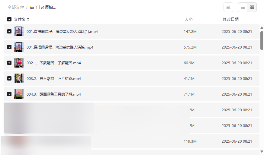 《付老师拍摄剪辑修图AI全套课程》免费网盘资源下载-云盘资源分享