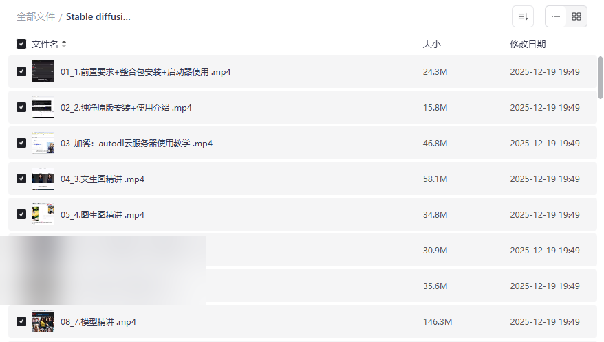 《Stable Diffusion零基础入门到精通》全套AI绘画课程网盘资源下载-云盘资源分享