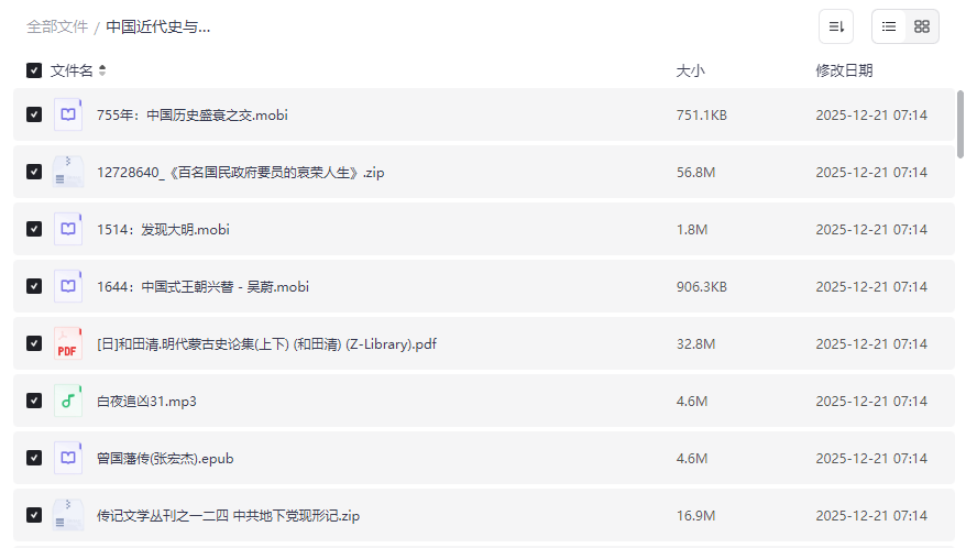《中国近代史与人物传记》稀缺史料网盘资源合集下载-云盘资源分享