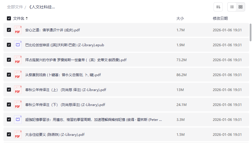 《人文社科经典资源合集》免费网盘下载哲学历史文学佛学全领域覆盖-云盘资源分享