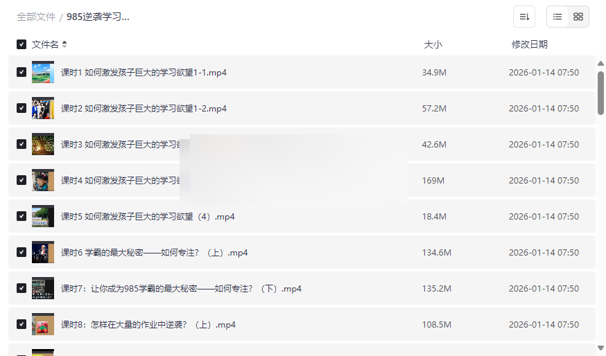 《985逆袭学习方法与提分秘籍》高效学习心法网盘资源下载-云盘资源分享