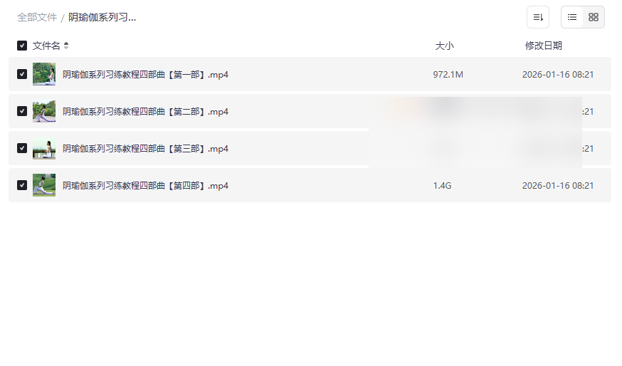 《阴瑜伽系列习练教程四部曲》高清视频网盘资源下载从入门到精通的完整居家习练方案-云盘资源分享