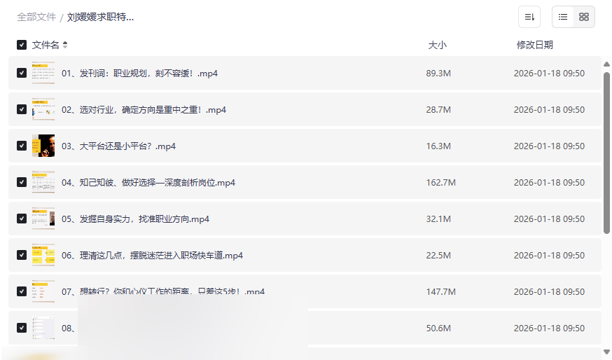 《刘媛媛求职特训营》全流程求职指南网盘资源免费下载-云盘资源分享