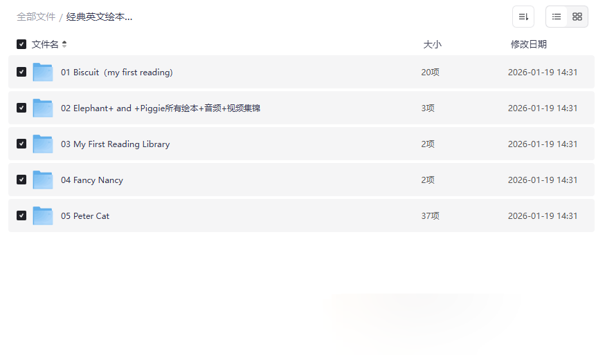 《2-8岁儿童英语启蒙必备:全球五大经典英文绘本系列》高清PDF+音频+动画网盘资源下载-云盘资源分享