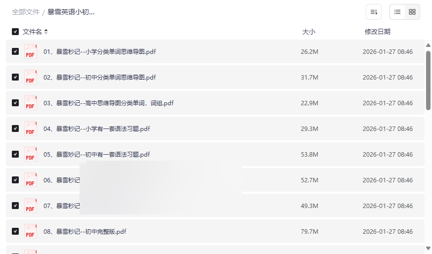 《暴雪英语小初高最全集合》思维导图秒记法网盘资源下载-云盘资源分享