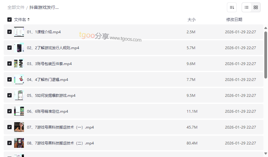 《抖音游戏发行人实战课》从零到精通,网盘资源免费下载-云盘资源分享