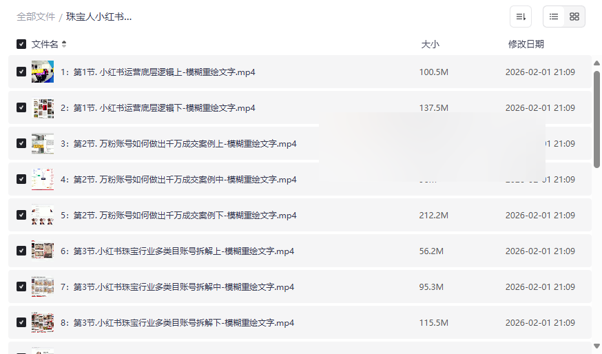 《珠宝人小红书0-1运营课程》实战全攻略网盘资源下载-云盘资源分享