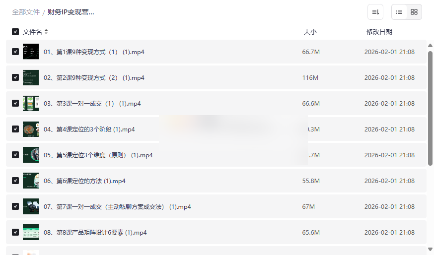 财务IP变现营实战课程:打造个人品牌实现知识变现的完整指南-云盘资源分享