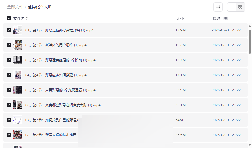 《差异化个人IP打造实操课程》从0到1完整指南与变现工具包-云盘资源分享
