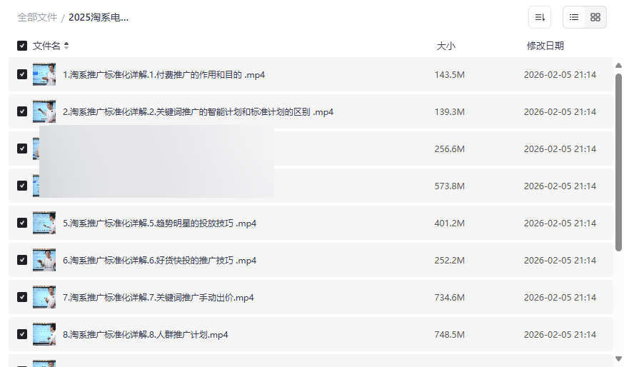 2025淘系电商标准化起店私教课 | 付费推广与新品打爆全流程网盘资源下载-云盘资源分享