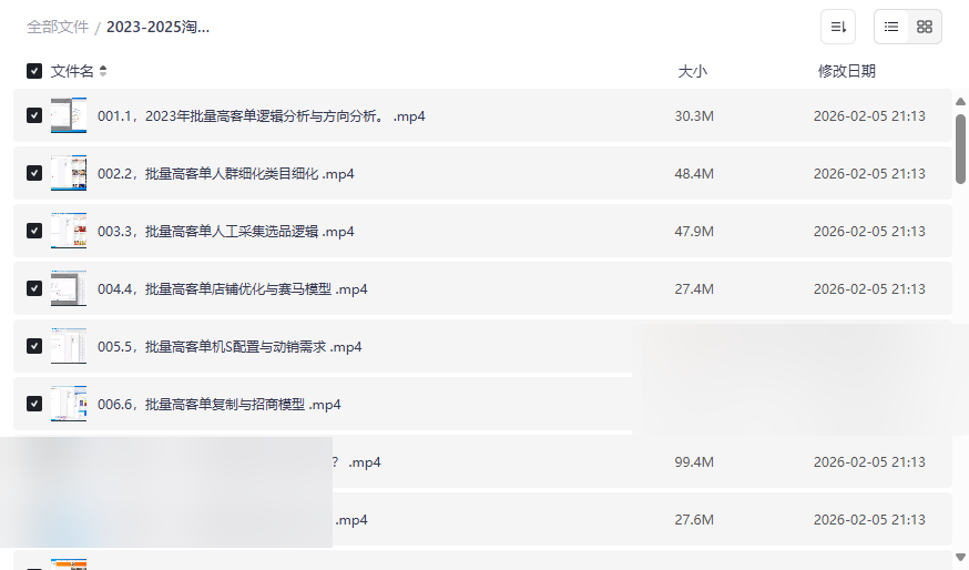 《2023-2025淘宝店群运营玩法》系统课程网盘资源下载-云盘资源分享