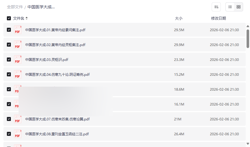 《中国医学大成》50册稀有古籍网盘资源下载 | 中医经典全集-云盘资源分享