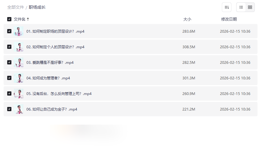 《职场顶层设计与晋升实战指南》高清视频课程网盘资源下载-云盘资源分享