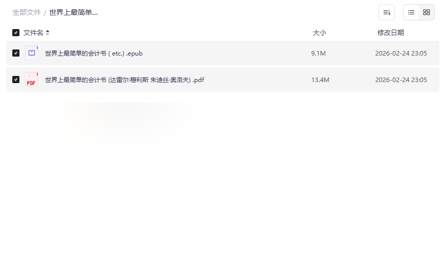《世界上最简单的会计书》PDF+EPUB双格式电子书 免费网盘下载-云盘资源分享